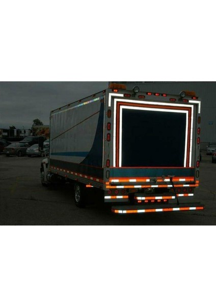 50 METRE Tüvtürk Onaylı Reflektörlü Reflektif Fosforlu Şerit Bant 5.5 cm Eninde Beyaz Reflekte İkaz Bandı