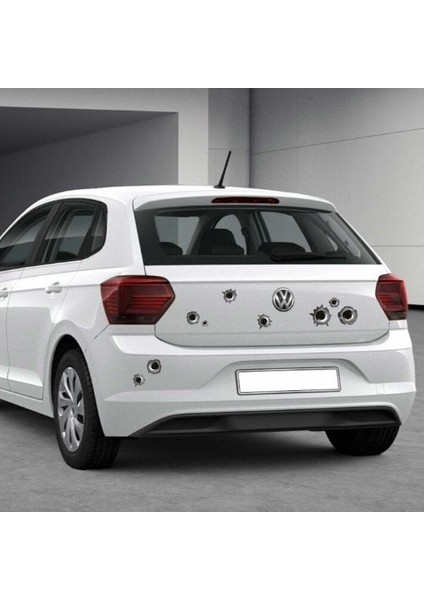 3 Boyutlu 11 Adet Kurşun Izi 6 Adet Pençe Izi Oto Sticker