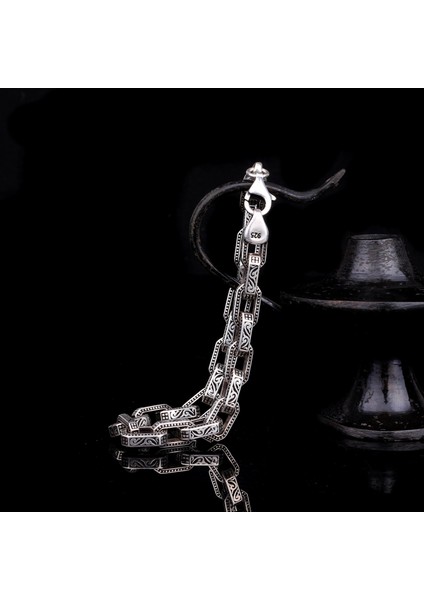 Desen Motifli 925 Ayar Gümüş Bileklik fırsatları