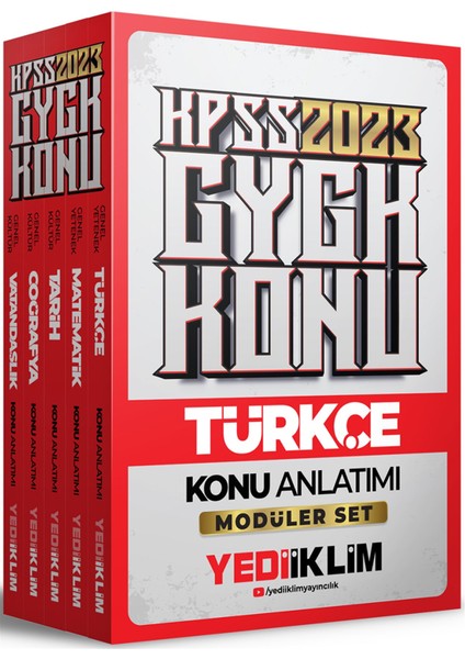 KPSS 2023 Genel Yetenek Genel Kültür Konu Anlatımlı Modüler Set