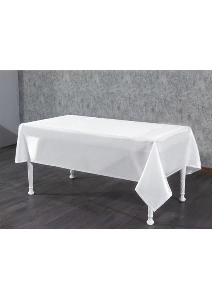 Kristal Monoray Kumaş Beyaz Masa Örtüsü Dikdörtgen 140x200 cm - 759