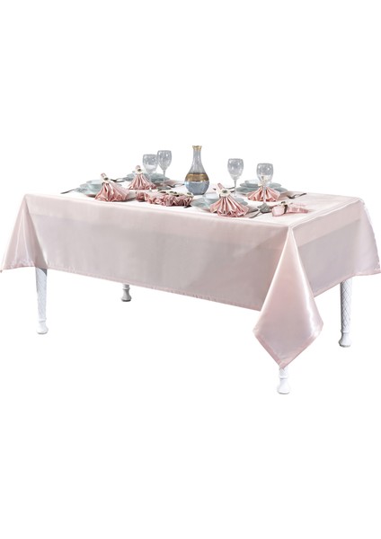 Kristal Monoray Kumaş Pudra Masa Örtüsü Ve Peçeteli Sofra Takımı 8 Kişilik Dikdörtgen 160x220 cm 17 Parça - 723 modelleri