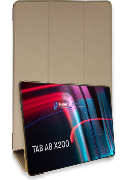 Samsung Galaxy X200 Tab A8 10.5 Kılıf Tablet Smart Kılıf - Gold