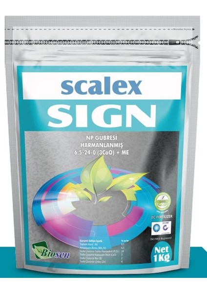 Scalex Sign (Harmanlanmış Çok Amaçlı Azot ve Fosfor Içerikli Katı Gübre) - 1kg