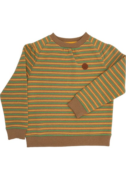 Kız Çocuk Recycle Çizgili Sweatshirt – Reborn