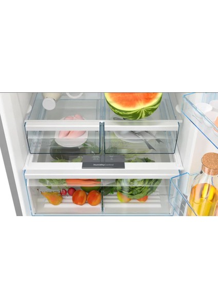 KGN76VIE0N Alttan Donduruculu Buzdolabı 186 x 75 cm Kolay Temizlenebilir Inox No-Frost