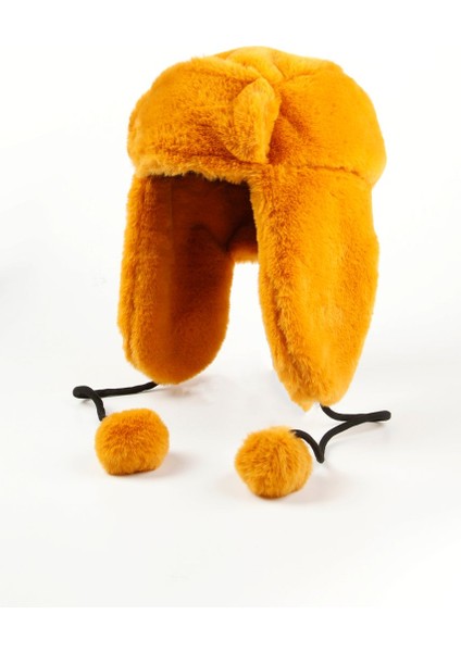 Hardal Kürk Şapka - Peluş Şapka