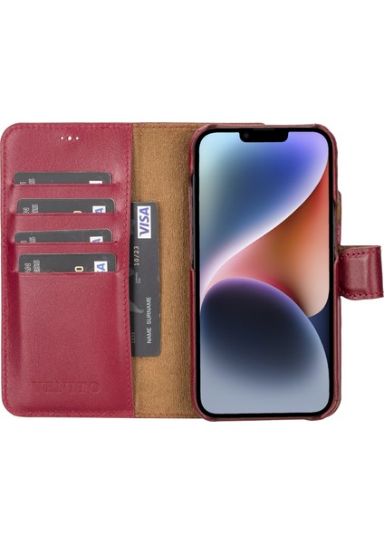 Apple iPhone 14 Florence Deri Cüzdan Telefon Kılıfı