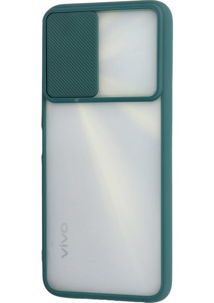 Vivo Y11S Kılıf Palm Buzlu Kamera Sürgülü Silikon - Yeşil 300099 modelleri