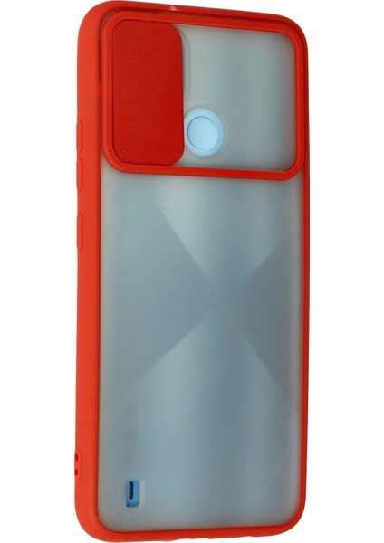 Realme C21 Kılıf Palm Buzlu Kamera Sürgülü Silikon - Kırmızı 300099 modelleri