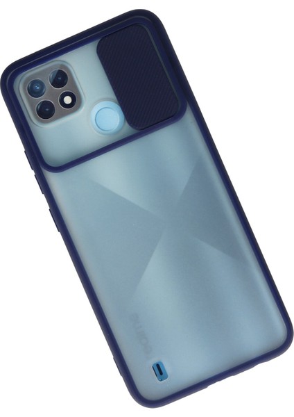 Realme C21 Kılıf Palm Buzlu Kamera Sürgülü Silikon - Lacivert 300099 fiyatları