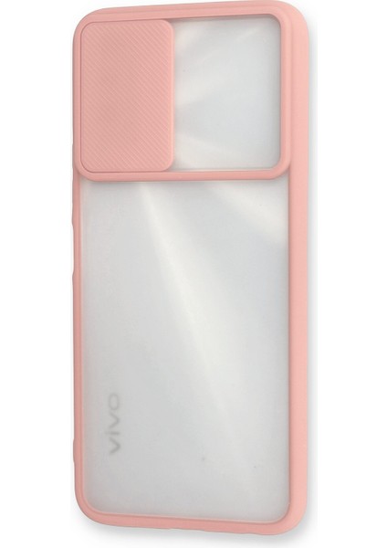 Vivo Y20 Kılıf Palm Buzlu Kamera Sürgülü Silikon - Pembe 300099 modelleri