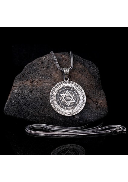 925 Ayar Gümüş Hz Süleyman Mührü Model Yüzük