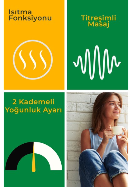 88937 Isıtıcılı ve Titreşimli Masaj Minderi - MCE