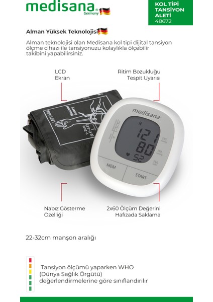 Geniş Ekranlı Hafızalı Üst Koldan Ölçer Tansiyon Aleti