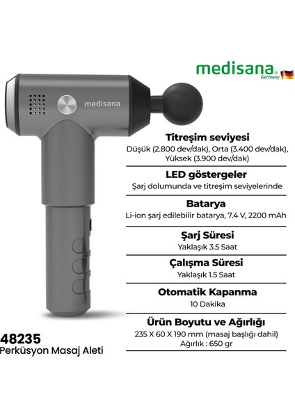 MED-48235 Perküsyon Masaj Aleti modelleri