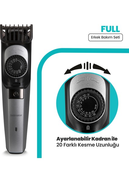 GM-8125 Full 8in1 Erkek Bakım Seti