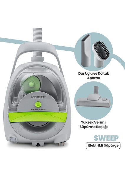 BY-4500 700W Sweep Elektrikli Süpürge