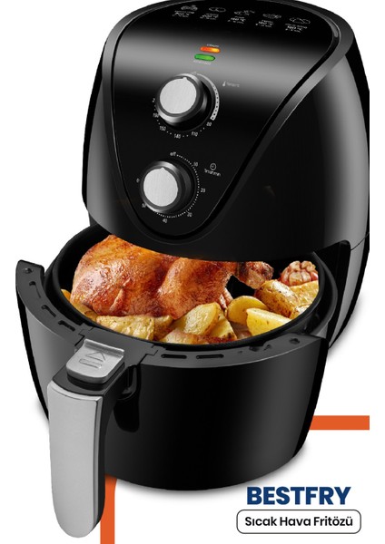 Bestfry 4.5 Litre Airfryer Yağsız Kızartma Sıcak Hava Fritöz