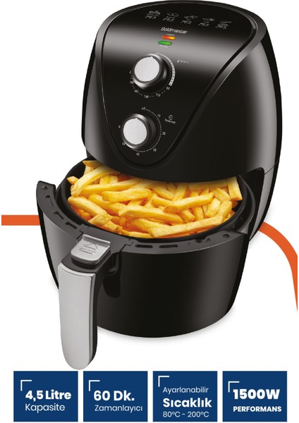 Bestfry 4.5 Litre Airfryer Yağsız Kızartma Sıcak Hava Fritöz modelleri