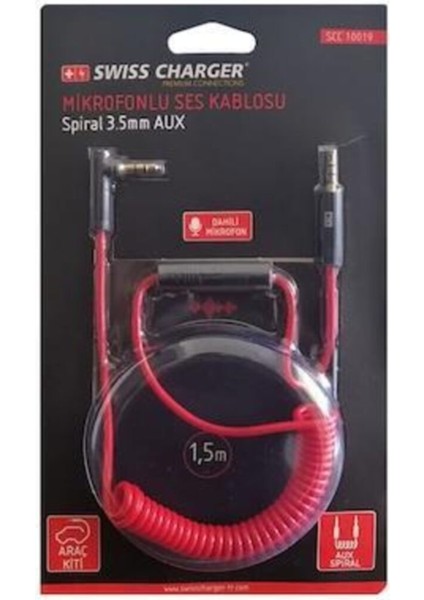 Spiral Ses Kablosu 1 M - SCC-10019