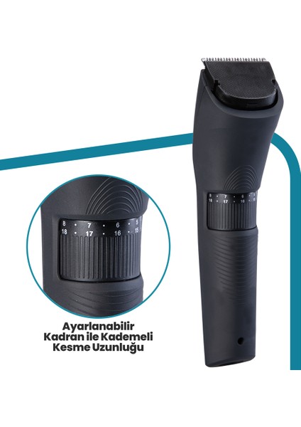 Sigma GM-8144 Kablosuz & Kablolu Li-Ion Saç ve Sakal Şekillendirme Makinesi