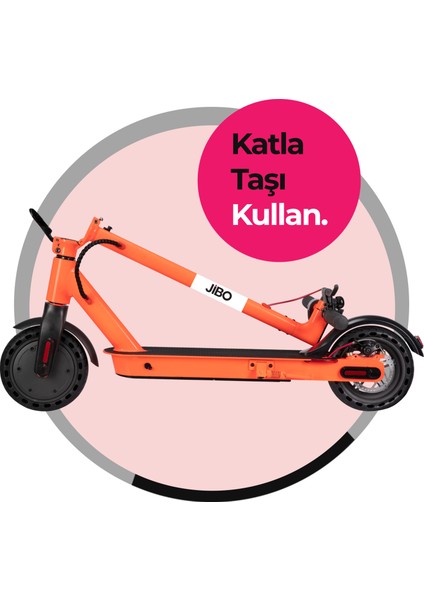 JB-501U Turuncu Katlanabilir Farlı 8.5" 350W Elektrikli Scooter