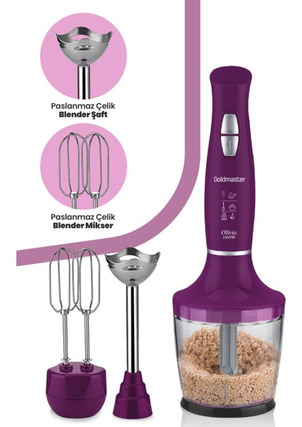 Olivia 1000 W Blender Seti