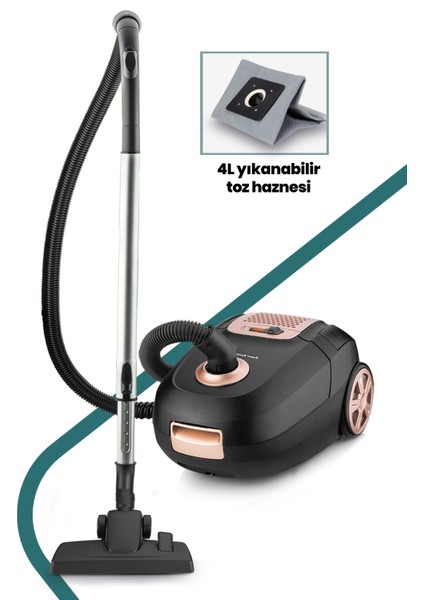 GM-7559G Inci Elektrikli Süpürge - Siyah