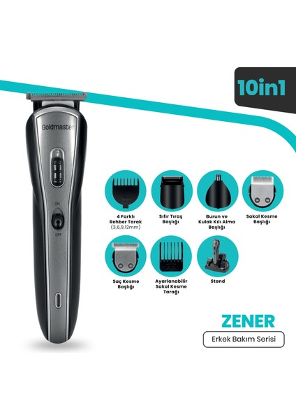 Zener (GM-9106) 10 In 1 Saç ve Sakal Kesme Makinesi