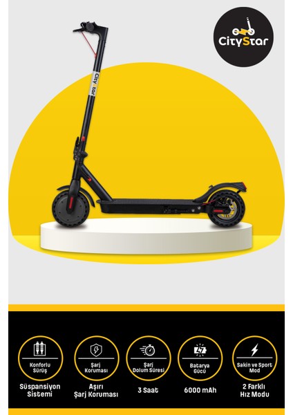 star Süspansiyonlu Güçlü Motor Elektrikli Scooter fiyatları