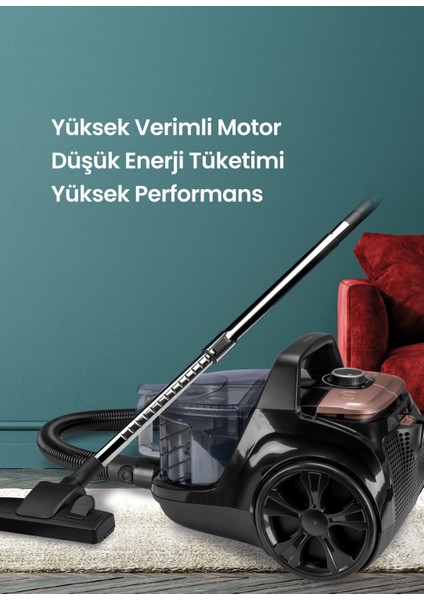 GM-7580 Eva Toz Torbasız Elektrikli Süpürge - Siyah fırsatları