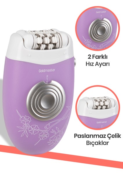 Lavin Epilatör Mor Renkli 30 Cımbızlı Kablosuz Kullanım 1.5 Saat Şarj Süresi modelleri