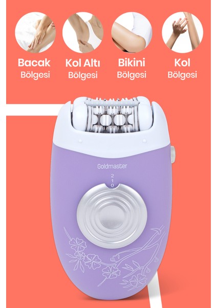 Lavin Epilatör Mor Renkli 30 Cımbızlı Kablosuz Kullanım 1.5 Saat Şarj Süresi fırsatları