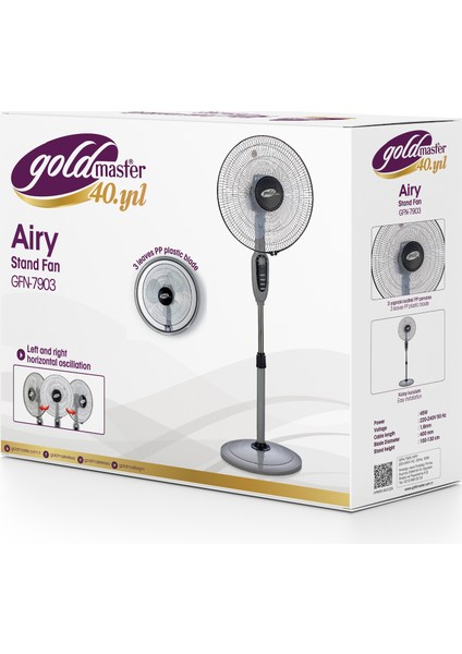 GFN-7903 Airy 45 W Ayaklı Vantilatör