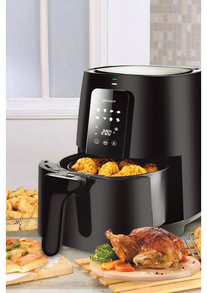 Cookfry Dijital Dokunmatik 8 Ön Programlı Airfryer Yağsız Sıcak Hava Fritöz