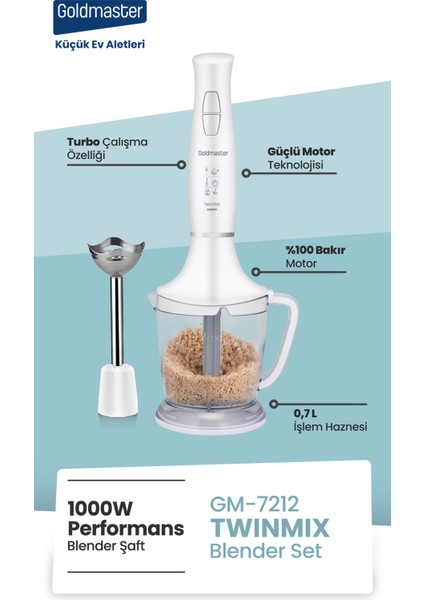 GM-7212 Twinmix 1000 W Blender Seti