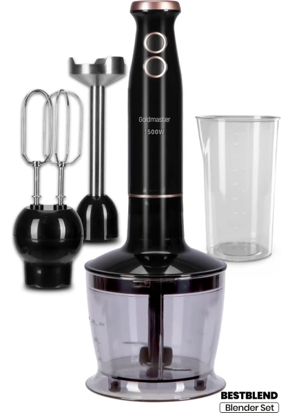 GM7271 Bestblend 1500 Watt 4 Bıçaklı Paslanmaz 3 In 1 Blender Seti