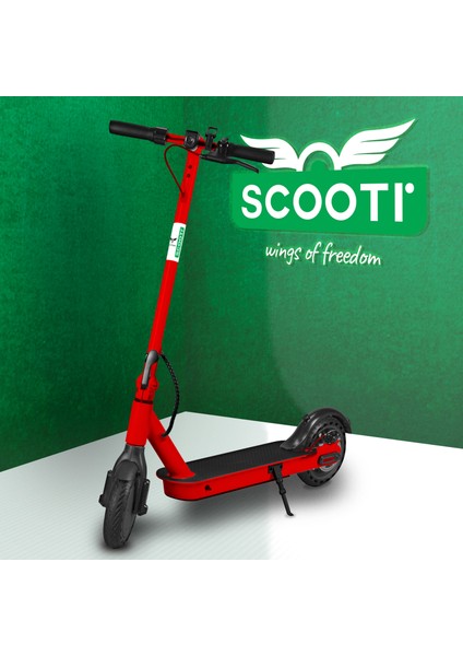 SC33R Kırmızı Katlanabilir Farlı Elektrikli Scooter