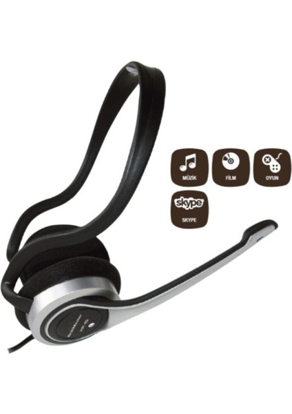 HP-15 Mikrofonlu Kulaküstü Siyah Kulaklık