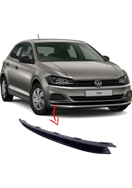 Volkswagen Polo 2018 - 2021 Tampon Alt Süs Çıtası Sağ - 2G0853677C