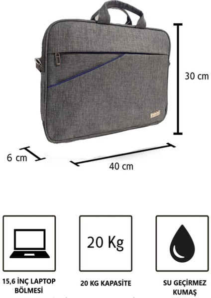 AV6900 Gri 15.6 Inç Uyumlu Laptop Bilgisayar Evrak Çantası AV6900 fiyatları