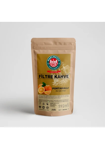 Mare Mosso Portakal Aromalı Öğütülmüş Filtre Kahve 200 Gr.