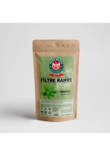 Mare Mosso Caffe ê Vendite Mare Mosso Nane Aromalı Öğütülmüş Filtre Kahve 200 gr