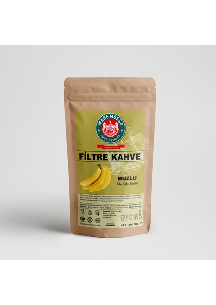 Mare Mosso Muz Aromalı Öğütülmüş Filtre Kahve 200 Gr.