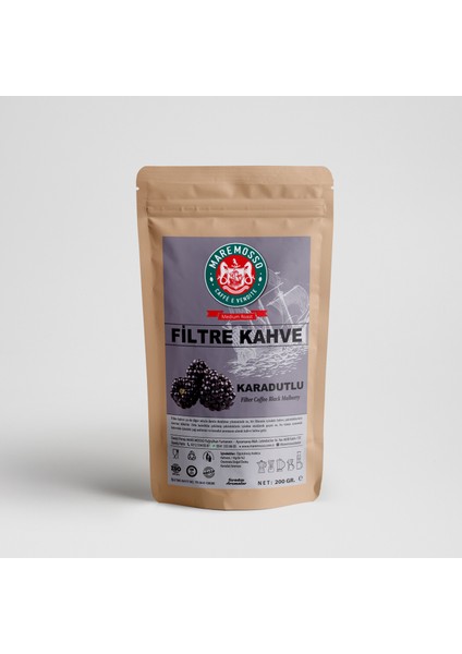 Mare Mosso Karadut Aromalı Öğütülmüş Filtre Kahve 200 Gr.