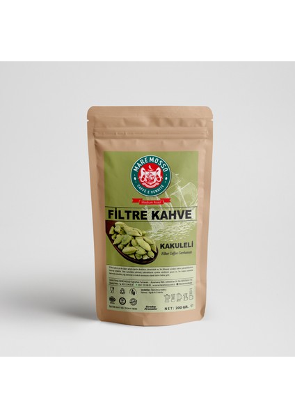 Mare Mosso Kakule Aromalı Öğütülmüş Filtre Kahve 200 Gr.