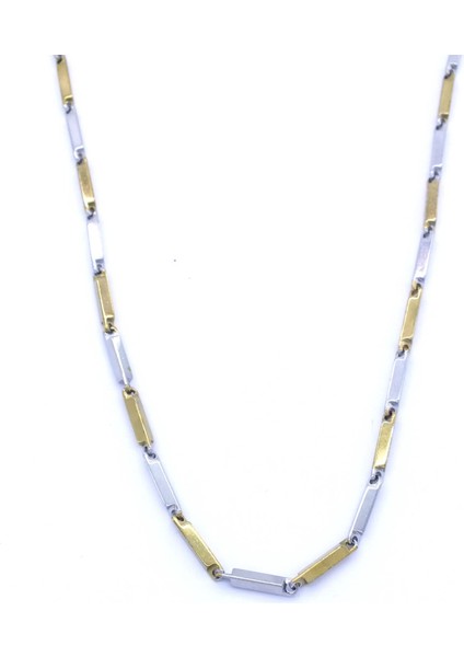 Ferizz 316L Çelik Çift Renkli 55 cm Erkek Zincir ZN-226