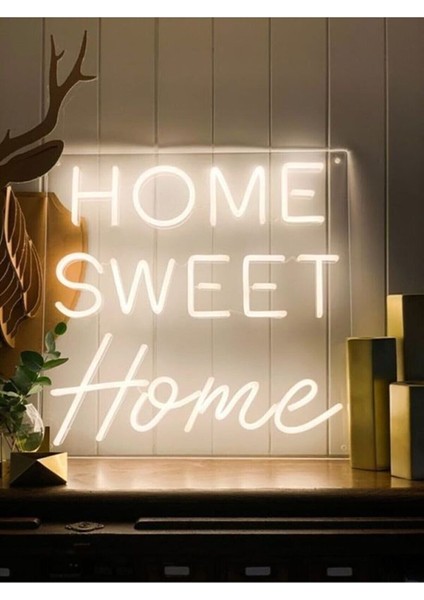 Home Sweet Home Neon LED Dekoratif Ev Aksesuar
