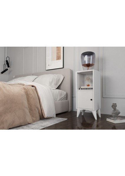 Modern Tasarımlı Beyaz Suntalam Kapaklı Komodin 30x30 cm Şık ve Fonksiyonel fiyatları